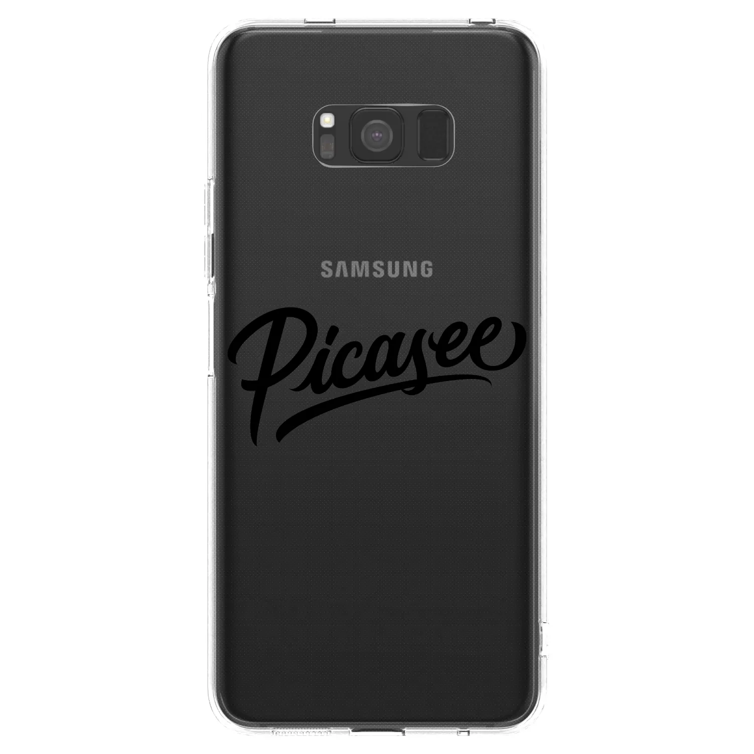 Picasee Samsung Galaxy S8 G950F Hülle - Transparentes Silikon - Picasee - old logo - black