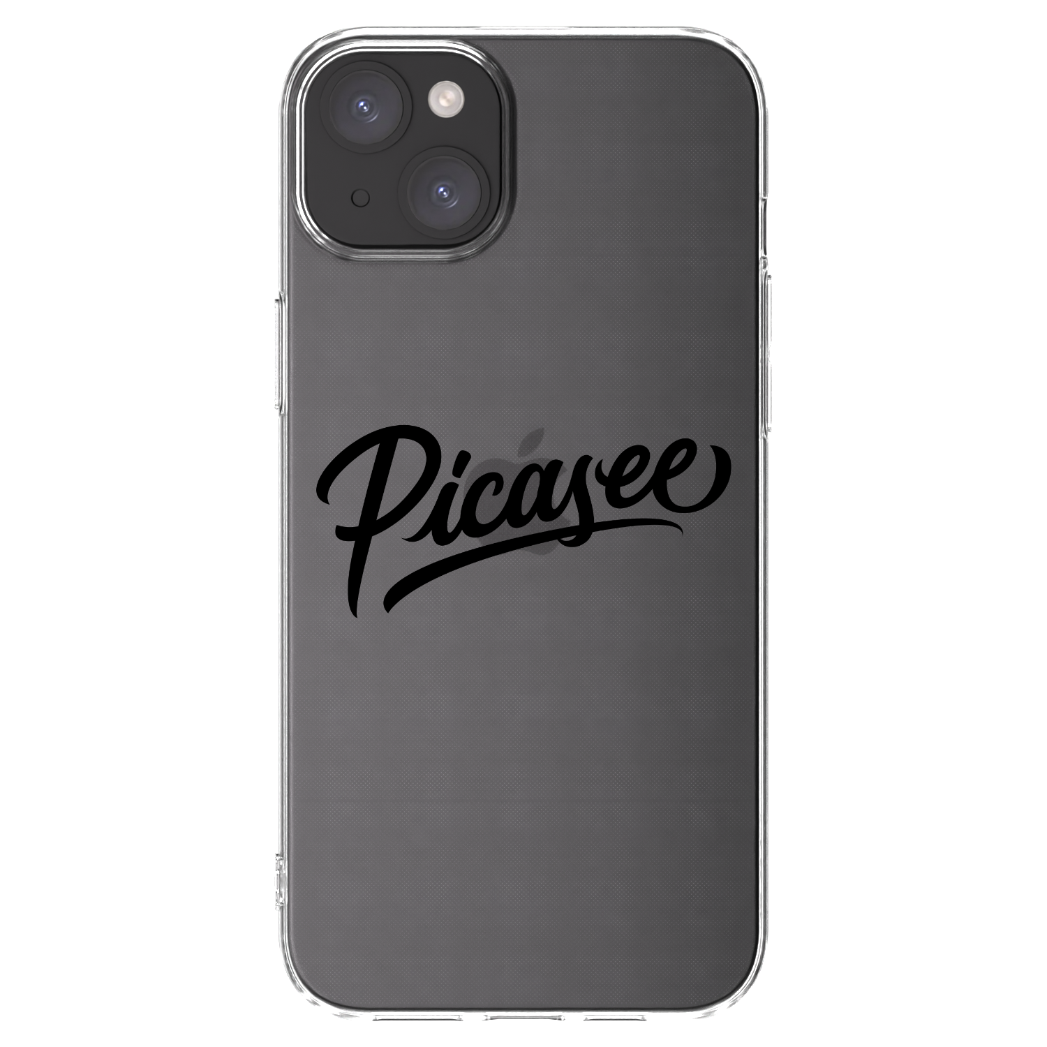 Picasee Apple iPhone 15 Plus Hülle - Transparentes Silikon - Picasee - old logo - black