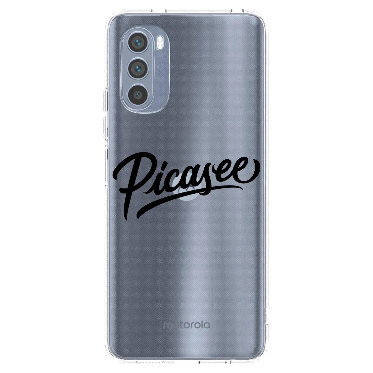 Picasee Motorola Moto G62 Hülle - Transparentes Silikon - Picasee - old logo - black