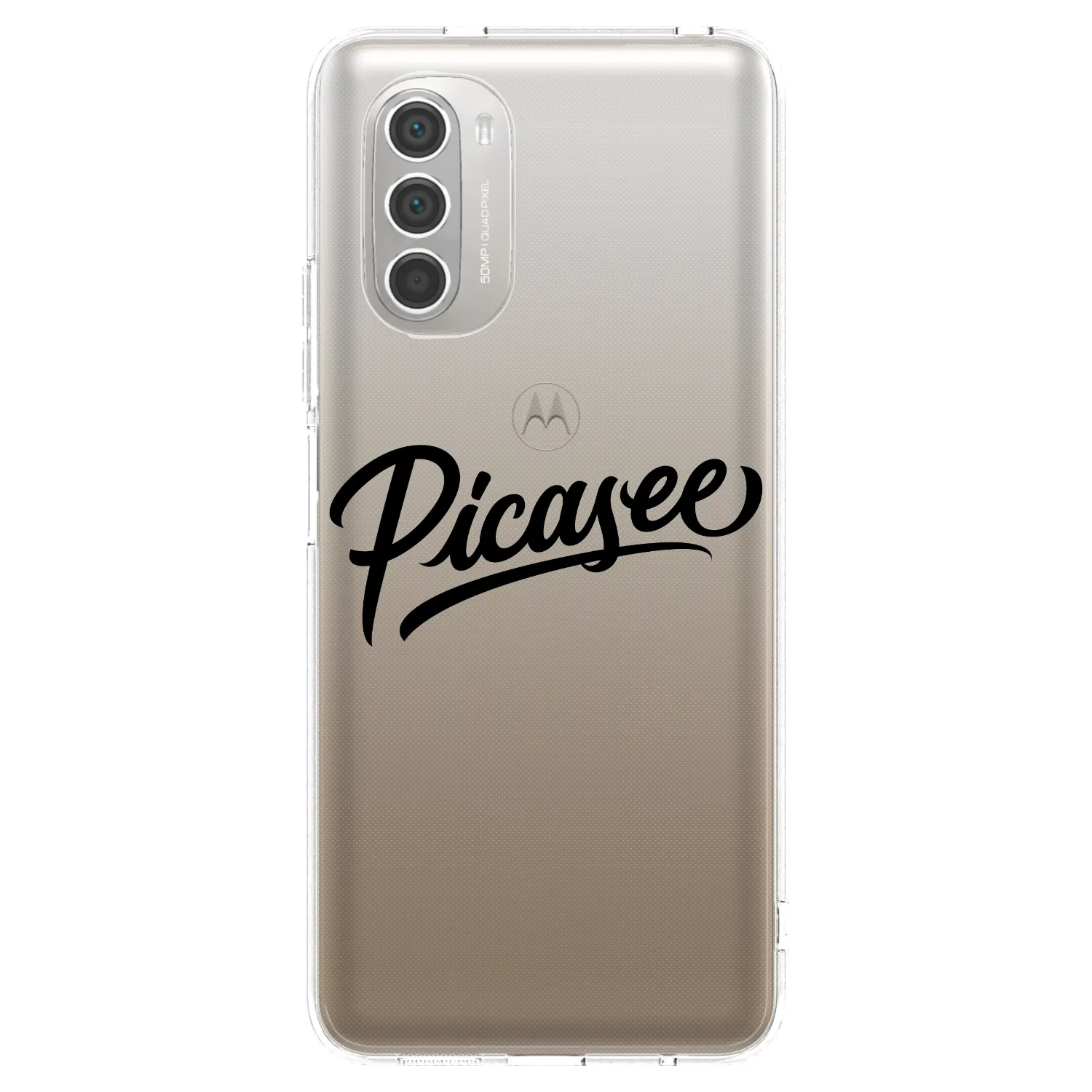 Picasee Motorola Moto G51 Hülle - Transparentes Silikon - Picasee - old logo - black