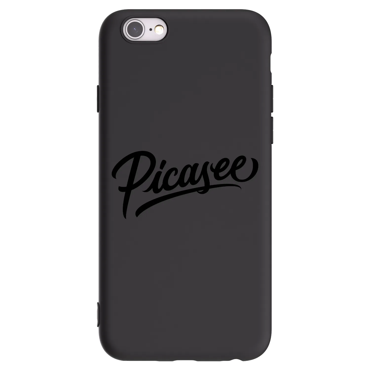 Picasee Apple iPhone 6/6S Hülle - Schwarzes Silikon - Picasee - old logo - black