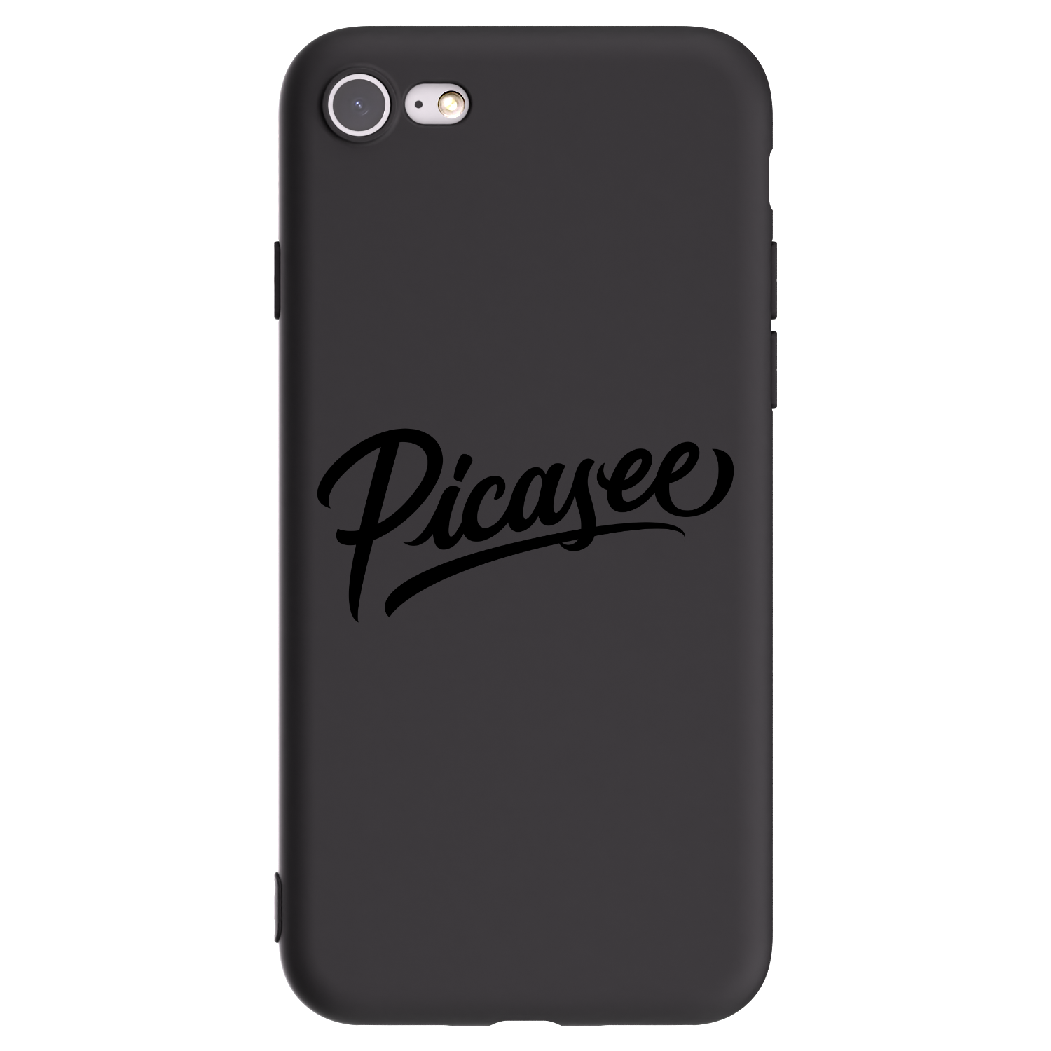 Picasee Apple iPhone 7 Hülle - Schwarzes Silikon - Picasee - old logo - black