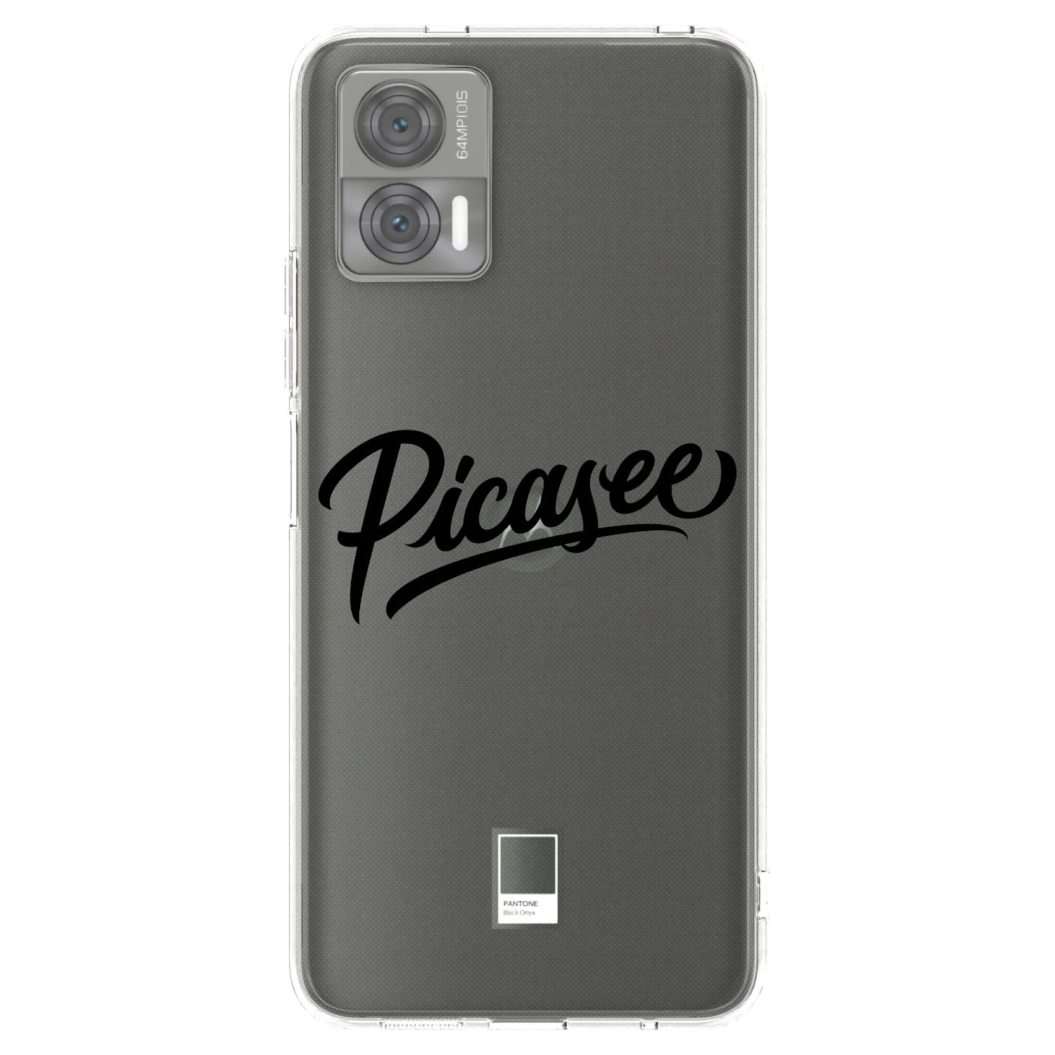 Picasee Motorola Edge 30 Neo Hülle - Transparentes Silikon - Picasee - old logo - black