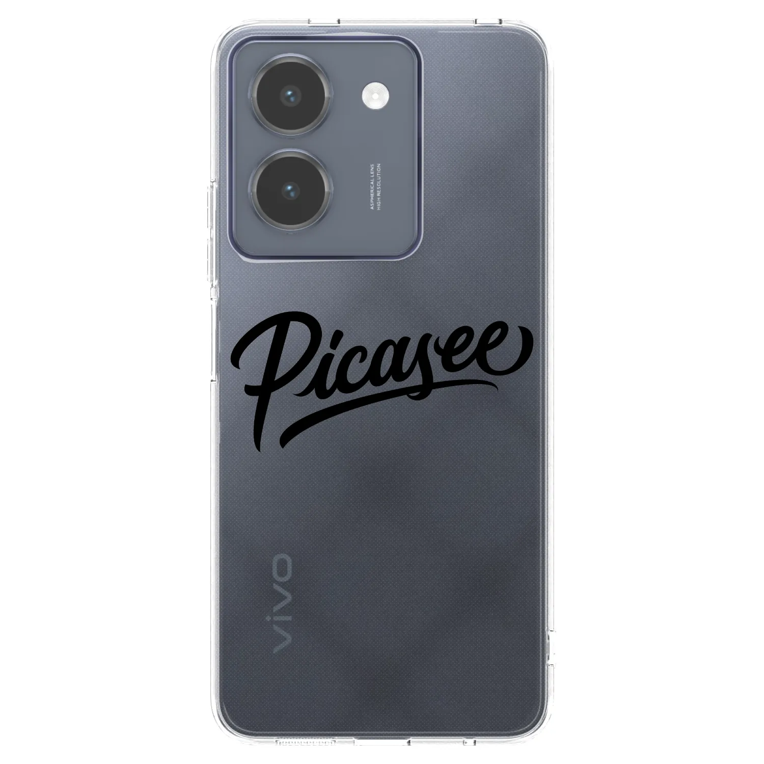 Picasee Vivo Y36 4G Hülle - Transparentes Silikon - Picasee - old logo - black