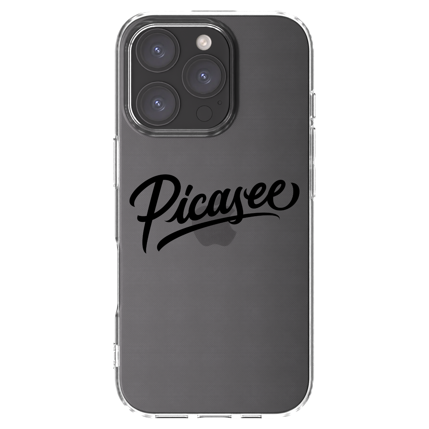 Picasee Apple iPhone 16 Pro Hülle - Transparentes Silikon - Picasee - old logo - black