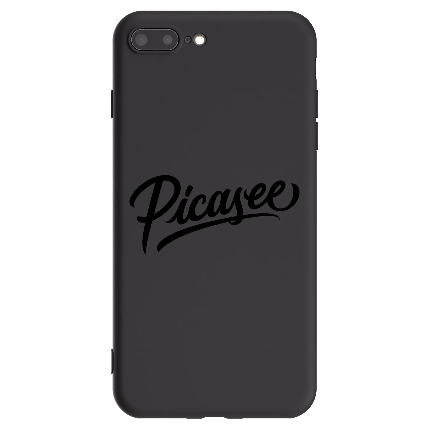 Picasee Apple iPhone 8 Plus Hülle - Schwarzes Silikon - Picasee - old logo - black