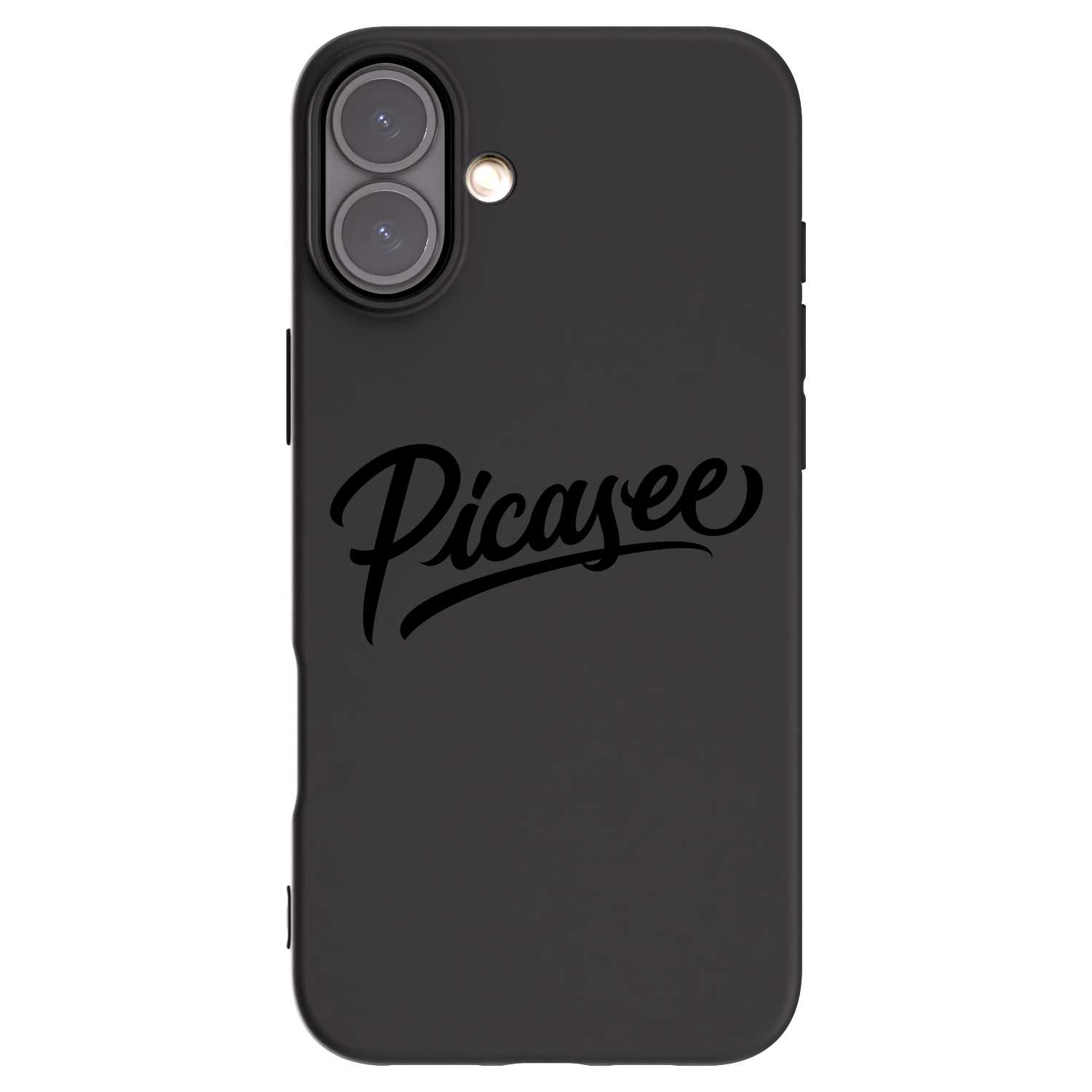 Picasee Apple iPhone 16 Plus Hülle - Schwarzes Silikon - Picasee - old logo - black