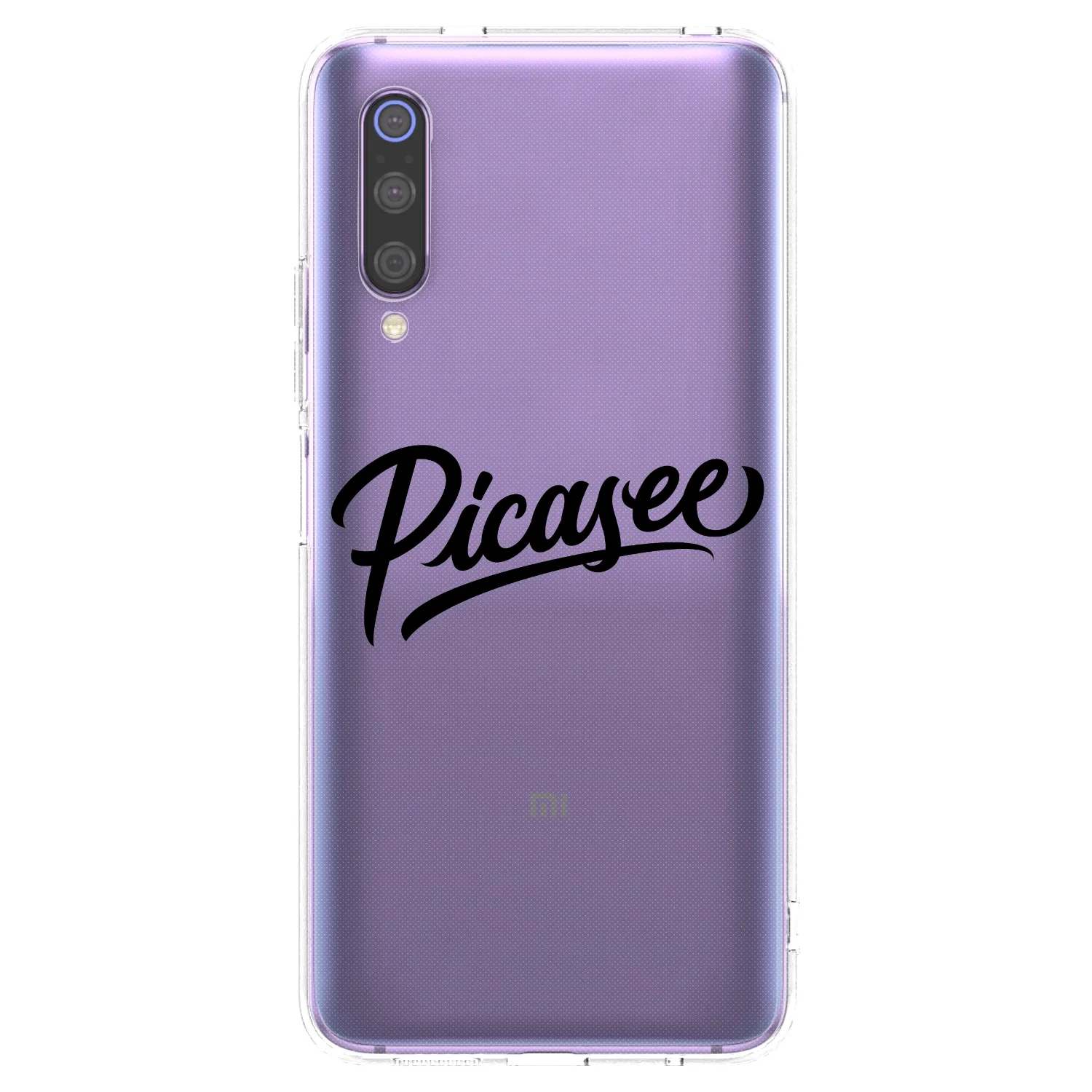 Picasee Xiaomi Mi 9 Hülle - Transparentes Silikon - Picasee - old logo - black