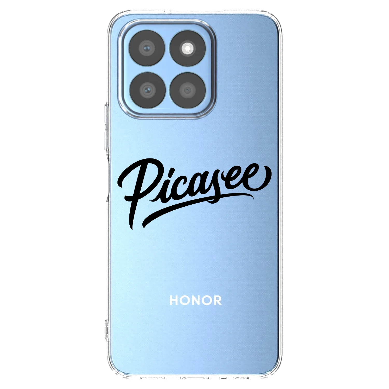 Picasee Honor X8c Hülle - Transparentes Silikon - Picasee - old logo - black