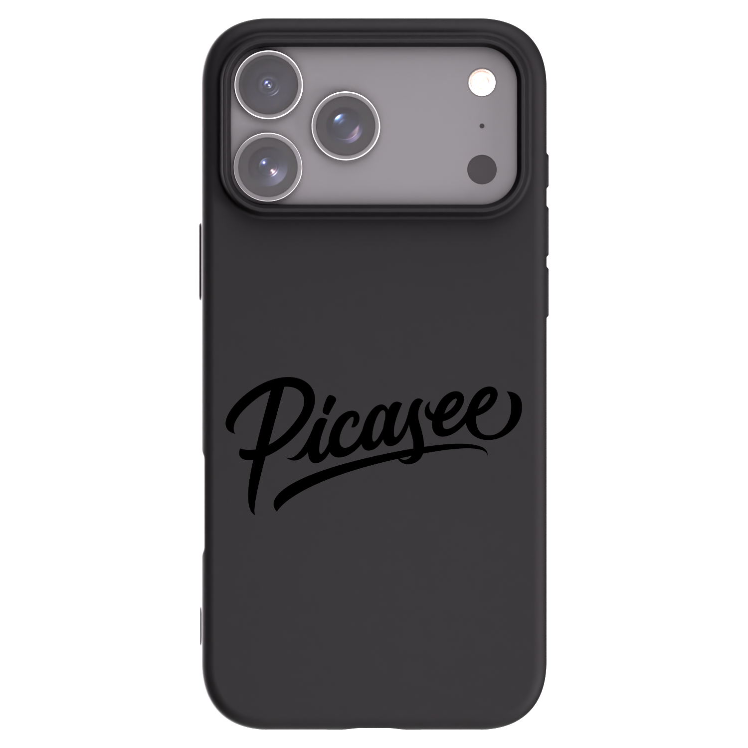 Picasee Apple iPhone 17 Pro Max Hülle - Schwarzes Silikon - Picasee - old logo - black