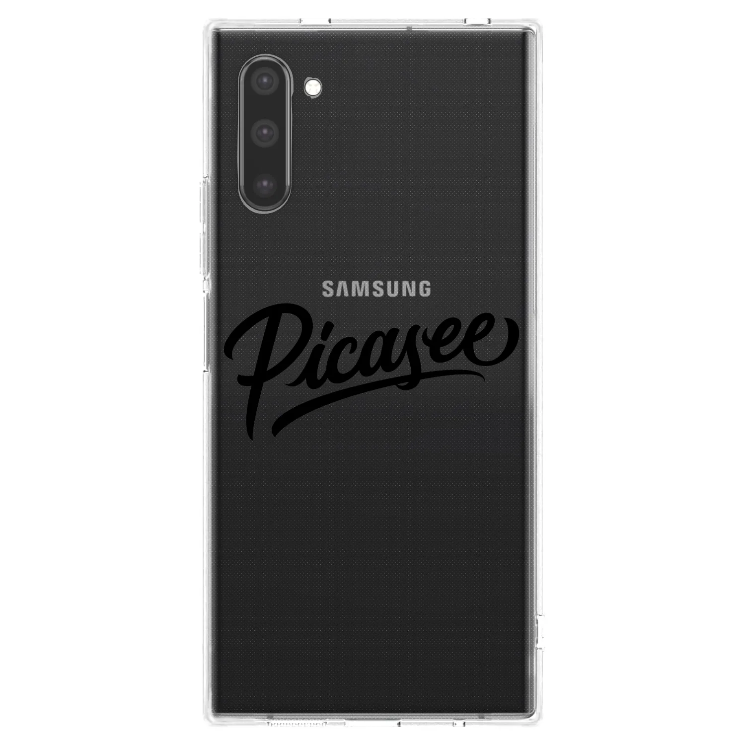 Picasee Samsung Galaxy Note 10 N970F Hülle - Transparentes Silikon - Picasee - old logo - black
