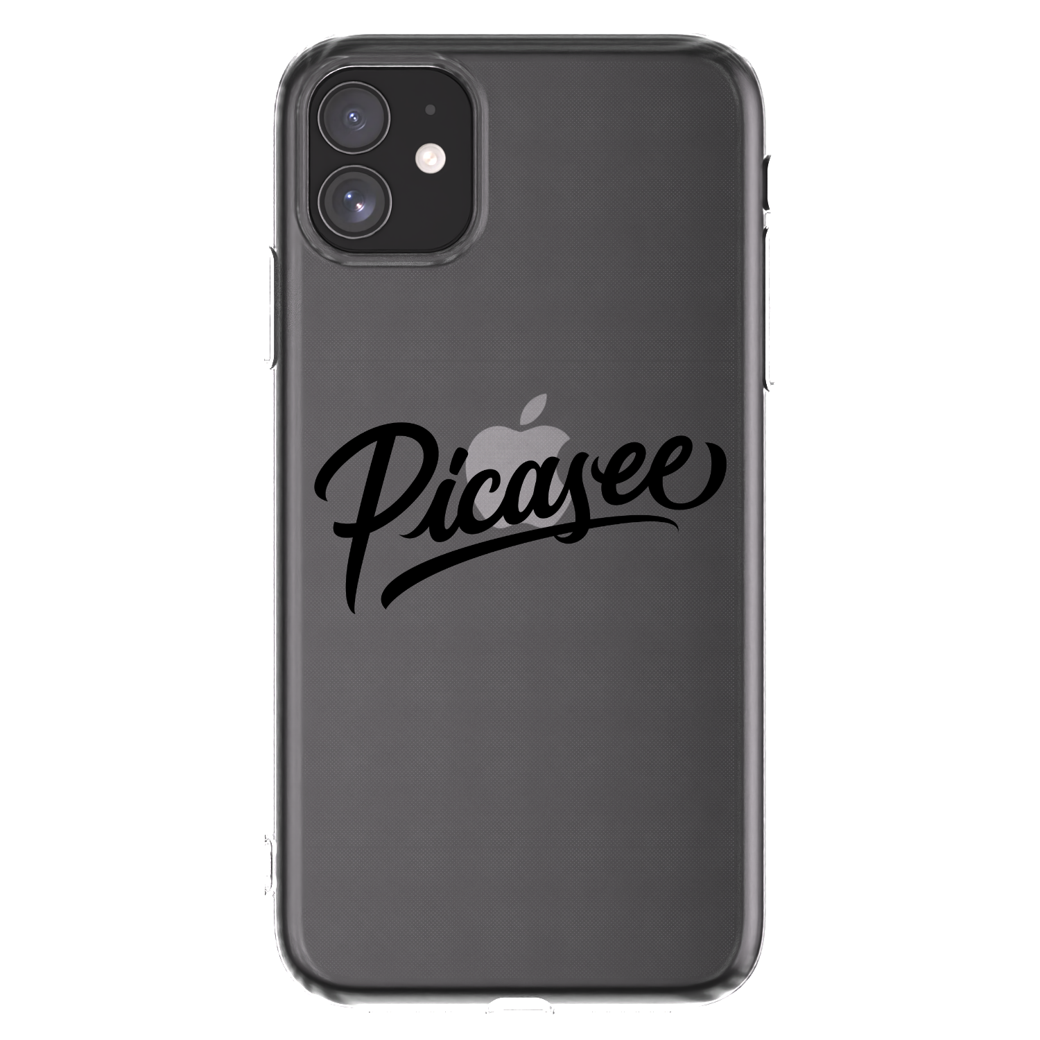 Picasee Apple iPhone 11 Hülle - Transparentes Silikon - Picasee - old logo - black