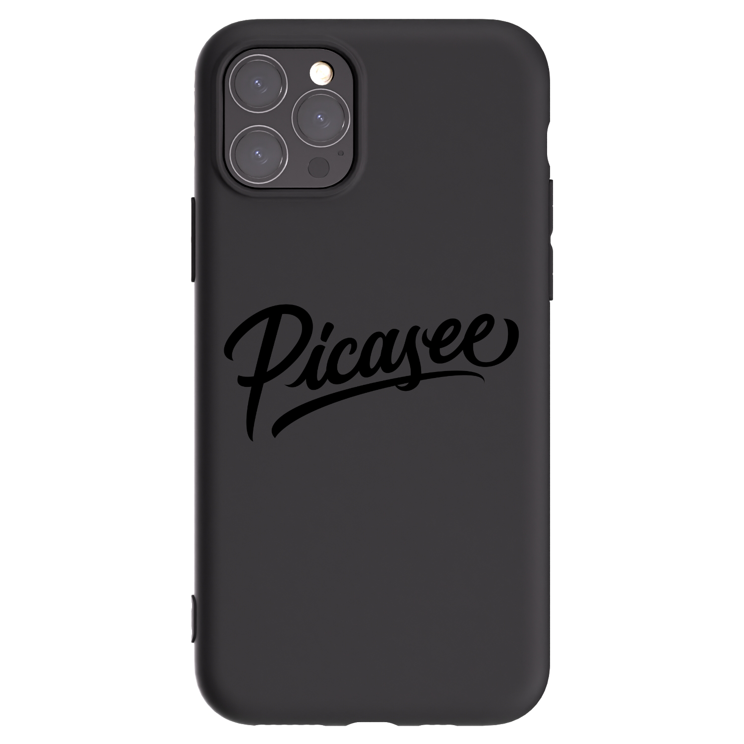 Picasee Apple iPhone 11 Pro Hülle - Schwarzes Silikon - Picasee - old logo - black