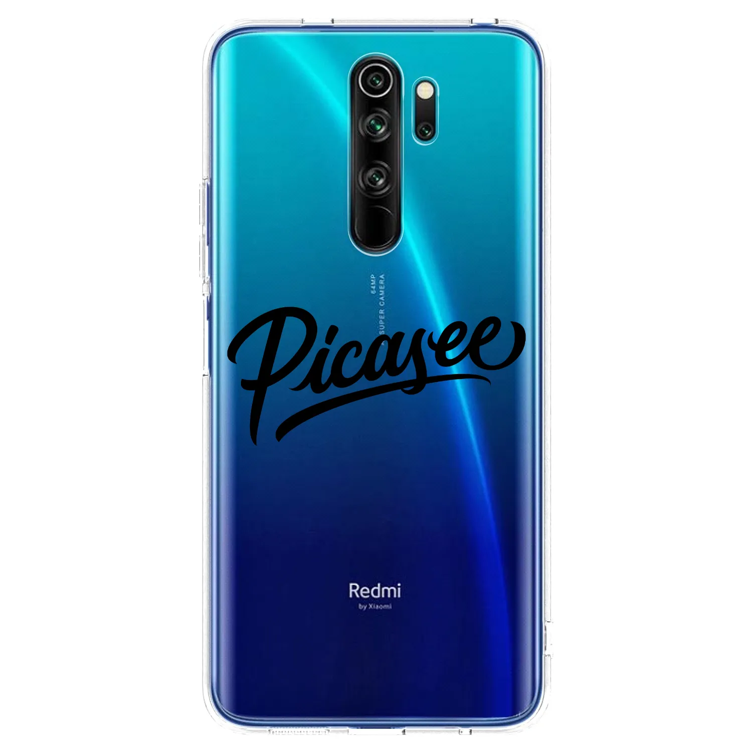 Picasee Xiaomi Redmi Note 8 Pro Hülle - Transparentes Silikon - Picasee - old logo - black
