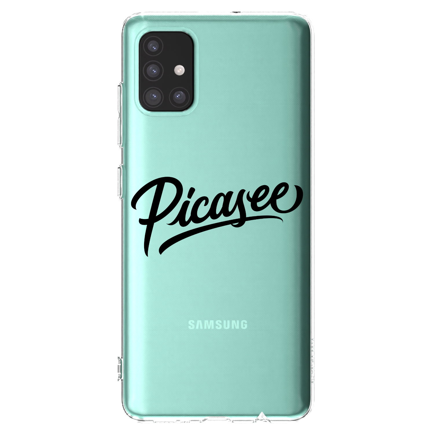 Picasee Samsung Galaxy A51 A515F Hülle - Transparentes Silikon - Picasee - old logo - black