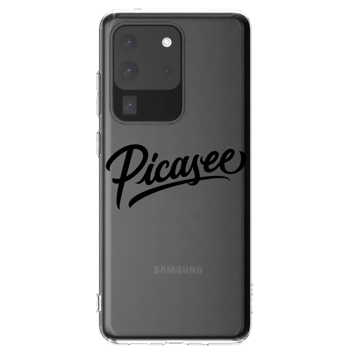 Picasee Samsung Galaxy S20 Ultra 5G G988F Hülle - Transparentes Silikon - Picasee - old logo - black