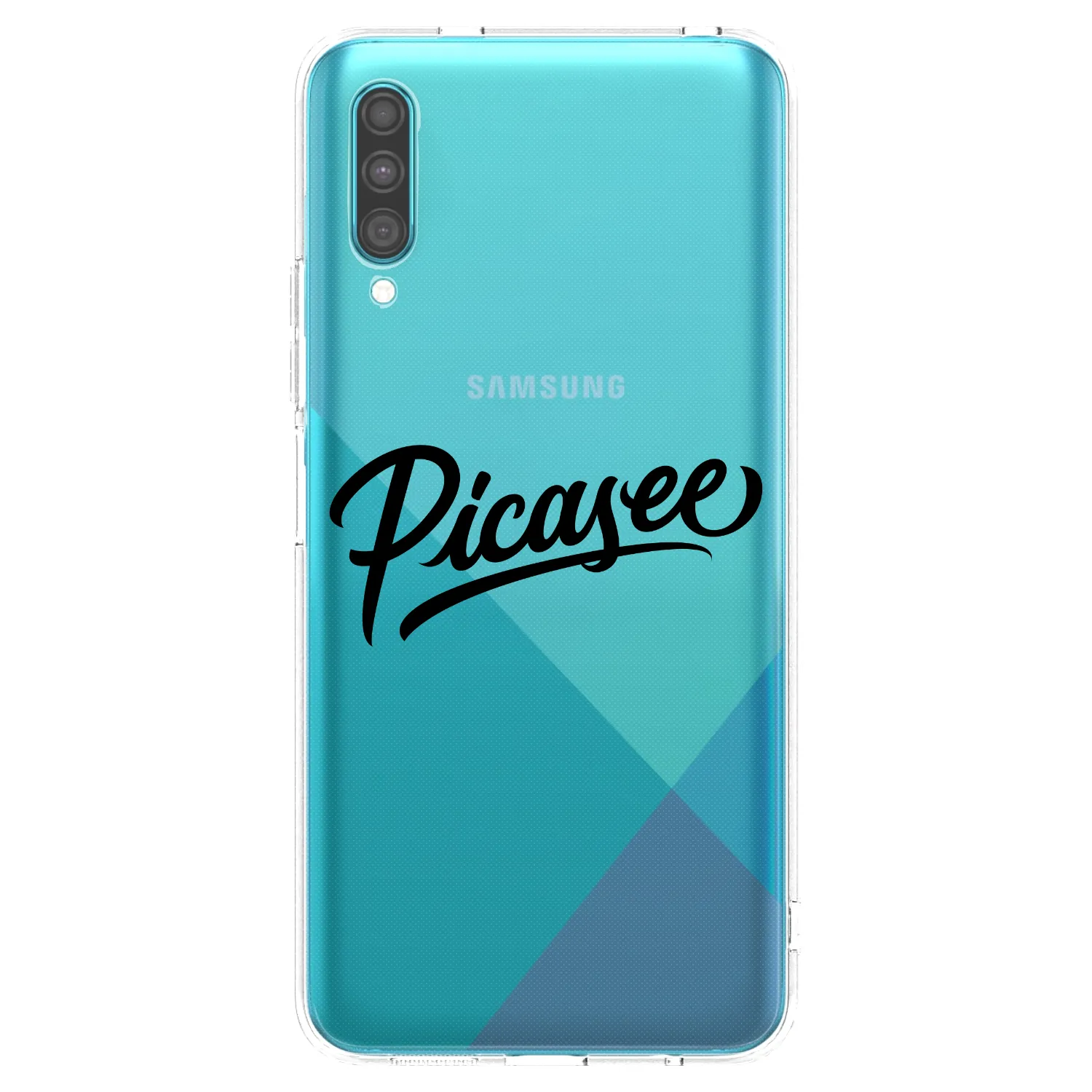 Picasee Samsung Galaxy A30s A307F Hülle - Transparentes Silikon - Picasee - old logo - black