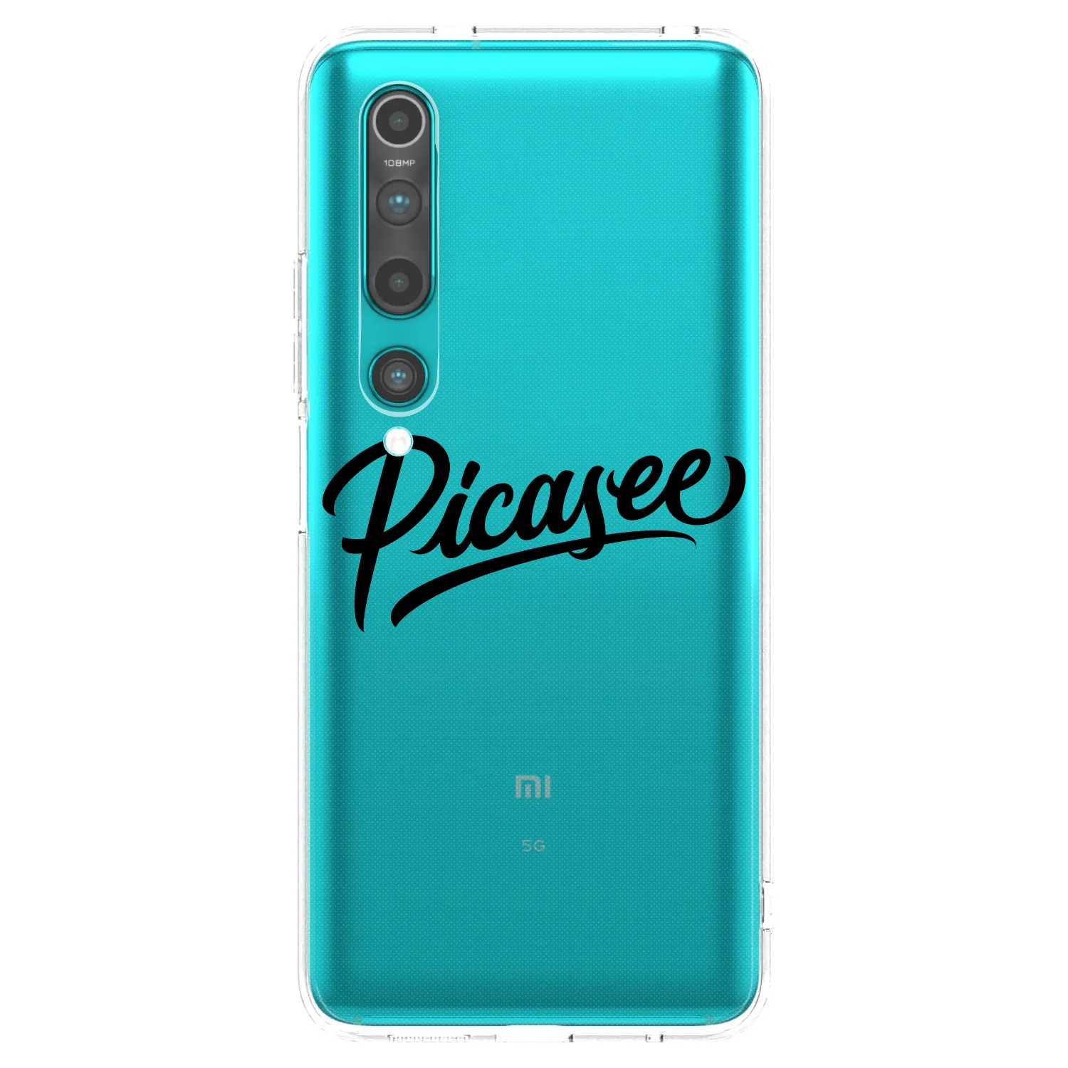 Picasee Xiaomi Mi 10 Hülle - Transparentes Silikon - Picasee - old logo - black