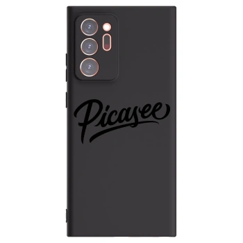 Picasee Samsung Galaxy Note 20 Ultra Hülle - Schwarzes Silikon - Picasee - old logo - black