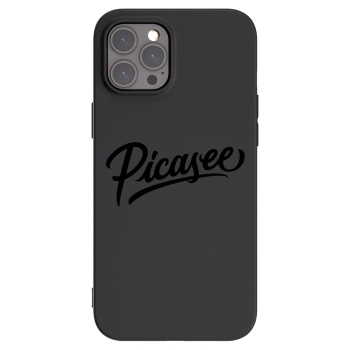 Picasee Apple iPhone 12 Pro Max Hülle - Schwarzes Silikon - Picasee - old logo - black