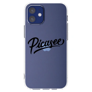 Picasee Apple iPhone 12 mini Hülle - Transparentes Silikon - Picasee - old logo - black