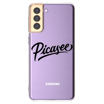 Picasee Samsung Galaxy S21+ 5G G996F Hülle - Transparentes Silikon - Picasee - old logo - black