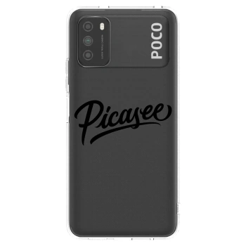 Picasee Xiaomi Poco M3 Hülle - Transparentes Silikon - Picasee - old logo - black