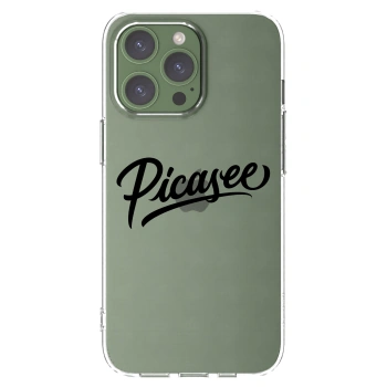 Picasee Apple iPhone 13 Pro Hülle - Transparentes Silikon - Picasee - old logo - black
