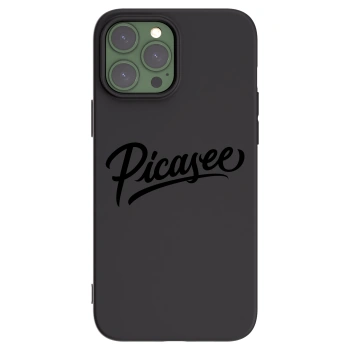 Picasee Apple iPhone 13 Pro Max Hülle - Schwarzes Silikon - Picasee - old logo - black