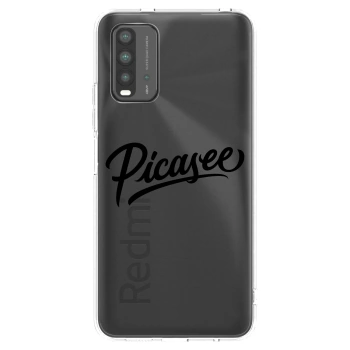 Picasee Xiaomi Redmi 9T Hülle - Transparentes Silikon - Picasee - old logo - black