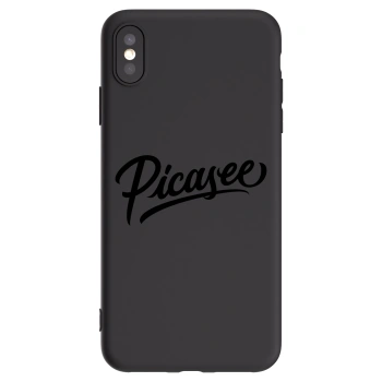 Picasee Apple iPhone XS Max Hülle - Schwarzes Silikon - Picasee - old logo - black