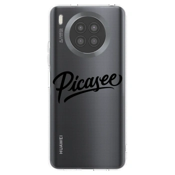 Picasee Huawei Nova 8i Hülle - Transparentes Silikon - Picasee - old logo - black