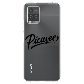 Picasee Vivo Y33s Hülle - Transparentes Silikon - Picasee - old logo - black