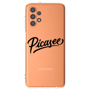 Picasee Samsung Galaxy A13 4G A135 Hülle - Transparentes Silikon - Picasee - old logo - black