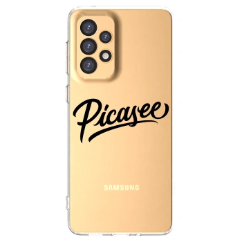 Picasee Samsung Galaxy A33 5G A336 Hülle - Transparentes Silikon - Picasee - old logo - black
