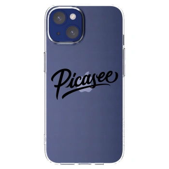 Picasee Apple iPhone 14 Hülle - Transparentes Silikon - Picasee - old logo - black