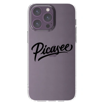 Picasee Apple iPhone 14 Pro Max Hülle - Transparentes Silikon - Picasee - old logo - black