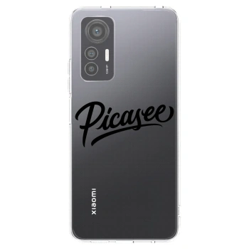 Picasee Xiaomi 12 Lite Hülle - Transparentes Silikon - Picasee - old logo - black