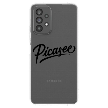 Picasee Samsung Galaxy A73 5G Hülle - Transparentes Silikon - Picasee - old logo - black