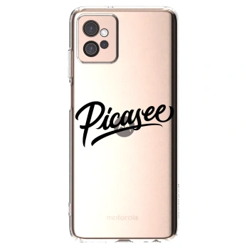 Picasee Motorola Moto G32 Hülle - Transparentes Silikon - Picasee - old logo - black