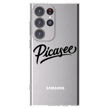 Picasee Samsung Galaxy S23 Ultra 5G Hülle - Transparentes Silikon - Picasee - old logo - black