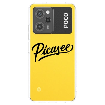 Picasee Xiaomi Poco X5 Pro Hülle - Transparentes Silikon - Picasee - old logo - black