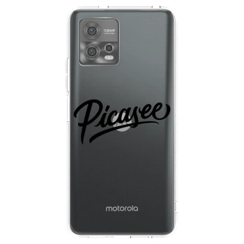 Picasee Motorola Moto G72 Hülle - Transparentes Silikon - Picasee - old logo - black