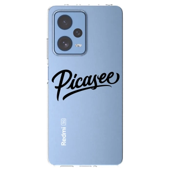 Picasee Xiaomi Redmi Note 12 Pro 5G Hülle - Transparentes Silikon - Picasee - old logo - black