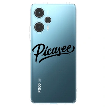 Picasee Xiaomi Poco F5 Hülle - Transparentes Silikon - Picasee - old logo - black