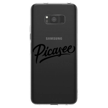 Picasee Samsung Galaxy S8 G950F Hülle - Transparentes Silikon - Picasee - old logo - black