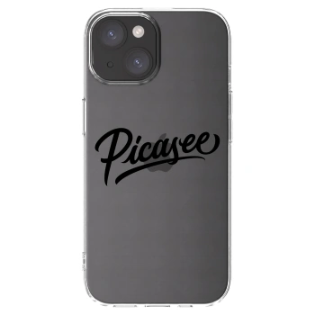 Picasee Apple iPhone 15 Hülle - Transparentes Silikon - Picasee - old logo - black