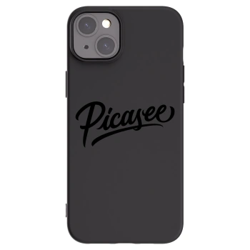 Picasee Apple iPhone 15 Plus Hülle - Schwarzes Silikon - Picasee - old logo - black