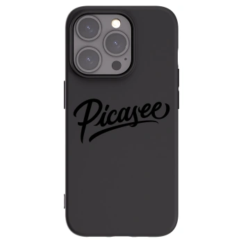 Picasee Apple iPhone 15 Pro Hülle - Schwarzes Silikon - Picasee - old logo - black
