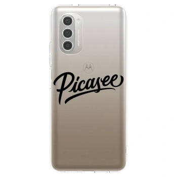 Picasee Motorola Moto G51 Hülle - Transparentes Silikon - Picasee - old logo - black